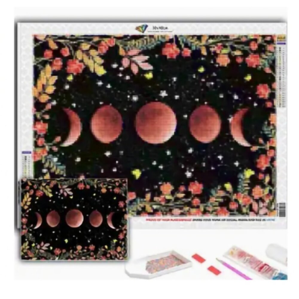 🤩3/$15 NEW Moon Phases Diamond Painting Kit